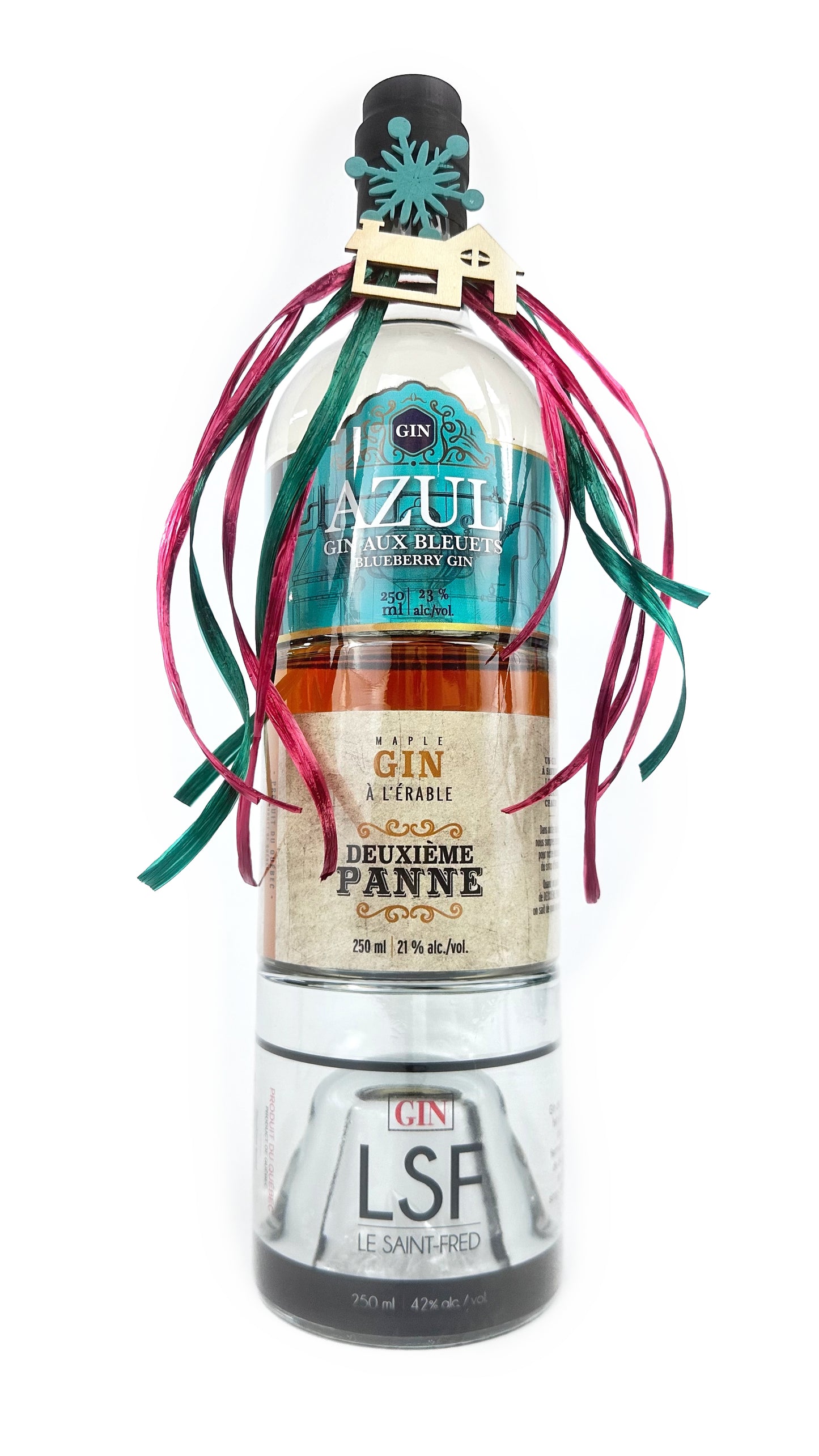 Panier cadeau: La trilogie de Gin